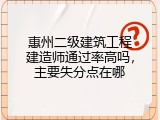 惠州二级建筑工程建造师通过率高吗，主要失分点在哪
