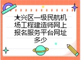 大兴区一级民航机场工程建造师网上报名服务平台网址多少