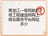 黑龙江一级民航机场工程建造师网上报名服务平台网址多少