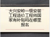 大兴安岭一级安装工程造价工程师国家有补贴吗在哪里报名