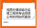 鸡西交通运输总监理工程师考试成绩公布时间如何查询