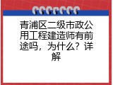 青浦区二级市政公用工程建造师有前途吗，为什么？详解