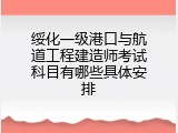 绥化一级港口与航道工程建造师考试科目有哪些具体安排