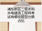 浦东新区二级水利水电建造工程师考试有哪些题型分数占比