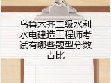 乌鲁木齐二级水利水电建造工程师考试有哪些题型分数占比