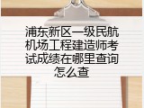 浦东新区一级民航机场工程建造师考试成绩在哪里查询怎么查