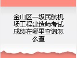 金山区一级民航机场工程建造师考试成绩在哪里查询怎么查