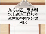 九龙坡区二级水利水电建造工程师考试有哪些题型分数占比