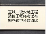 宣城一级安装工程造价工程师考试有哪些题型分数占比