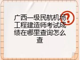 广西一级民航机场工程建造师考试成绩在哪里查询怎么查