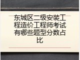 东城区二级安装工程造价工程师考试有哪些题型分数占比