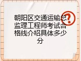 朝阳区交通运输总监理工程师考试合格线介绍具体多少分