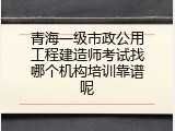 青海一级市政公用工程建造师考试找哪个机构培训靠谱呢