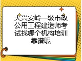 大兴安岭一级市政公用工程建造师考试找哪个机构培训靠谱呢