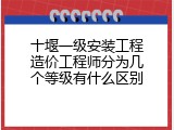 十堰一级安装工程造价工程师分为几个等级有什么区别