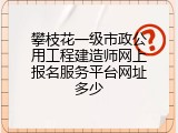 攀枝花一级市政公用工程建造师网上报名服务平台网址多少