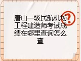 唐山一级民航机场工程建造师考试成绩在哪里查询怎么查