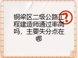铜梁区二级公路工程建造师通过率高吗，主要失分点在哪