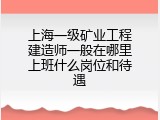 上海一级矿业工程建造师一般在哪里上班什么岗位和待遇