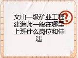 文山一级矿业工程建造师一般在哪里上班什么岗位和待遇