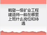鹤壁一级矿业工程建造师一般在哪里上班什么岗位和待遇
