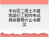 丰台区二级土木建筑造价工程师考试具体要看什么书哪买