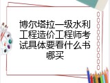 博尔塔拉一级水利工程造价工程师考试具体要看什么书哪买