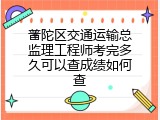普陀区交通运输总监理工程师考完多久可以查成绩如何查