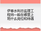 伊春水利总监理工程师一般在哪里上班什么岗位和待遇