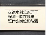 盘锦水利总监理工程师一般在哪里上班什么岗位和待遇