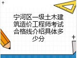 宁河区一级土木建筑造价工程师考试合格线介绍具体多少分