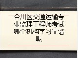 合川区交通运输专业监理工程师考试哪个机构学习靠谱呢