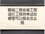 鹤岗二级安装工程造价工程师考试在哪里可以报名怎么报