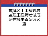 东城区土木建筑总监理工程师考试成绩在哪里查询怎么查