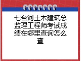 七台河土木建筑总监理工程师考试成绩在哪里查询怎么查