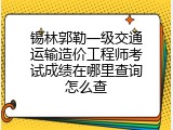 锡林郭勒一级交通运输造价工程师考试成绩在哪里查询怎么查