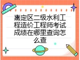 嘉定区二级水利工程造价工程师考试成绩在哪里查询怎么查