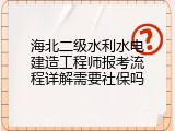 海北二级水利水电建造工程师报考流程详解需要社保吗