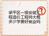 梁平区一级安装工程造价工程师大概多少学费好就业吗