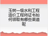 玉树一级水利工程造价工程师证书如何领取有哪些渠道呢