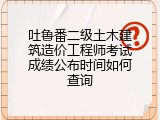 吐鲁番二级土木建筑造价工程师考试成绩公布时间如何查询