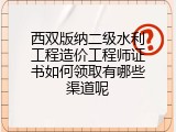 西双版纳二级水利工程造价工程师证书如何领取有哪些渠道呢