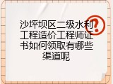 沙坪坝区二级水利工程造价工程师证书如何领取有哪些渠道呢