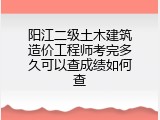 阳江二级土木建筑造价工程师考完多久可以查成绩如何查