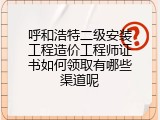 呼和浩特二级安装工程造价工程师证书如何领取有哪些渠道呢