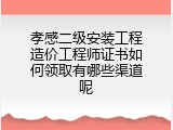 孝感二级安装工程造价工程师证书如何领取有哪些渠道呢