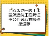 西双版纳一级土木建筑造价工程师证书如何领取有哪些渠道呢