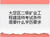大足区二级矿业工程建造师考试条件需要什么学历要求