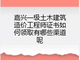 嘉兴一级土木建筑造价工程师证书如何领取有哪些渠道呢