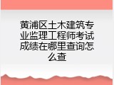 黄浦区土木建筑专业监理工程师考试成绩在哪里查询怎么查